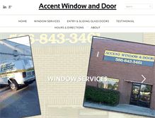 Tablet Screenshot of accentwindowanddoor.com